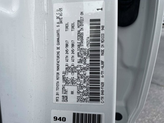 2025 Toyota TACOMA SR SR
