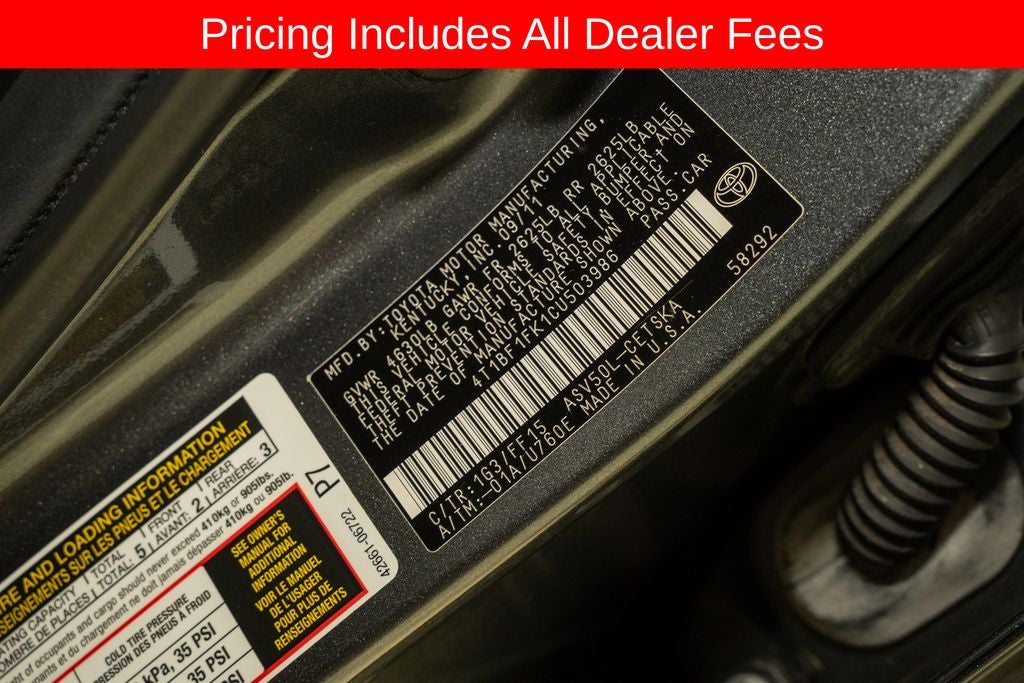 2012 Toyota Camry SE