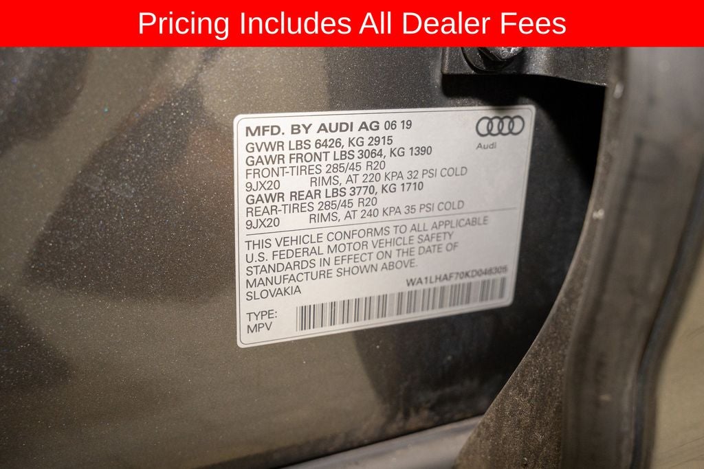 2019 Audi Q7 45 SE Premium Plus quattro