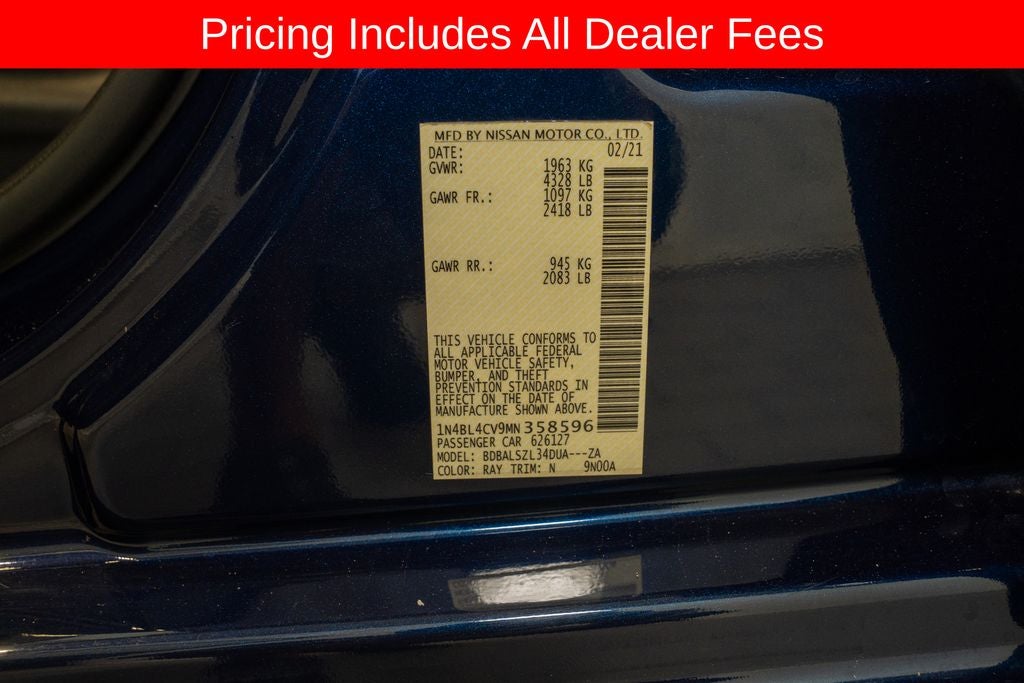 2021 Nissan Altima 2.5 SR