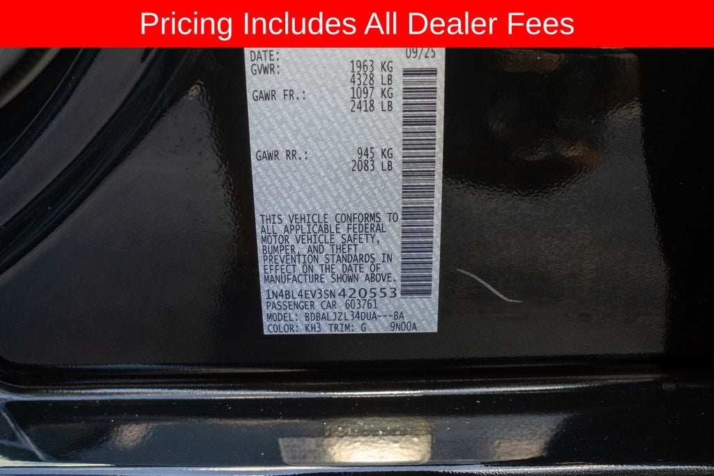 2025 Nissan Altima 2.5 SL