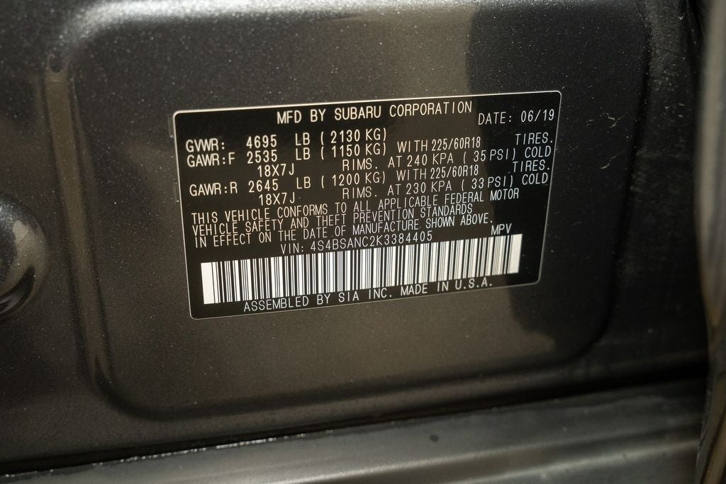 2019 Subaru Outback 2.5i Limited