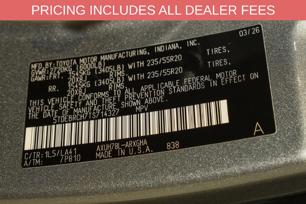 2026 Toyota Highlander Hybrid Platinum