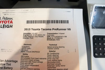 2015 Toyota Tacoma PreRunner V6