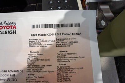 2024 Mazda Mazda CX-5 2.5 S Carbon Edition