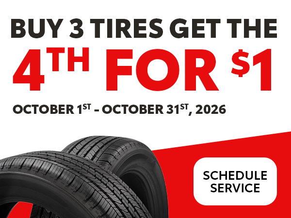 Buy 3 Tires, Get the 4th for $1